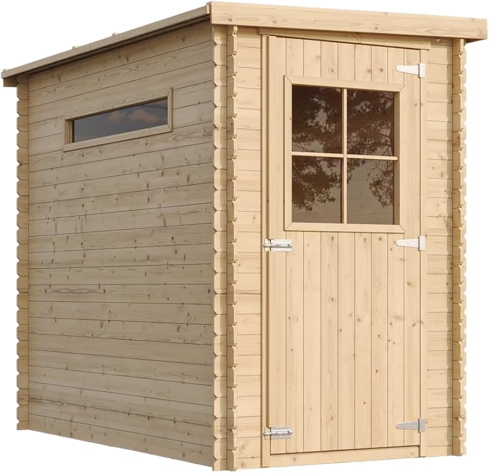 etezen - Abri de jardin bois avec sol, 239x144x198 cm, toit étanche, fenêtres, M306+M306G