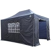 etezen - Tonnelle Pop-Up 3X4.5m Entièrement Imperméable Avec 4 Parois Latérales - Bl...
