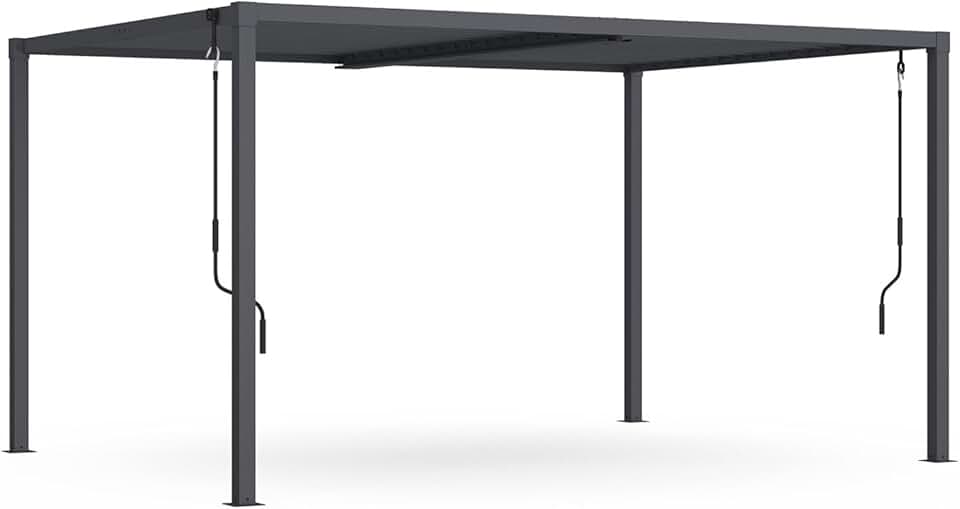 etezen - Pergola bioclimatique Acier 3x4m Gris Anthracite
