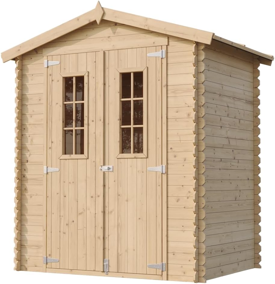 Abri de Jardin en Bois - Stockage extérieur I196xL136xH218 cm/ 1.98 m2 Petit abri à Outils, Local à vélos - etezen M367C
