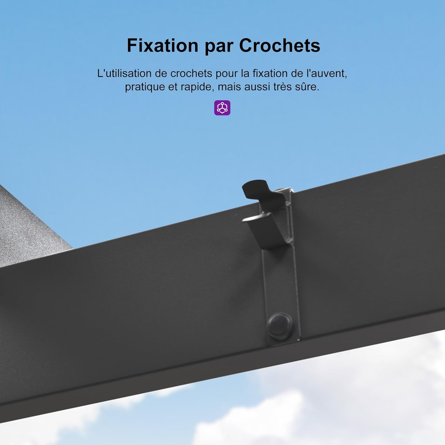 etezen - Pergola aluminium - 4x3,2m - LED, toit rétractable, toile teintée