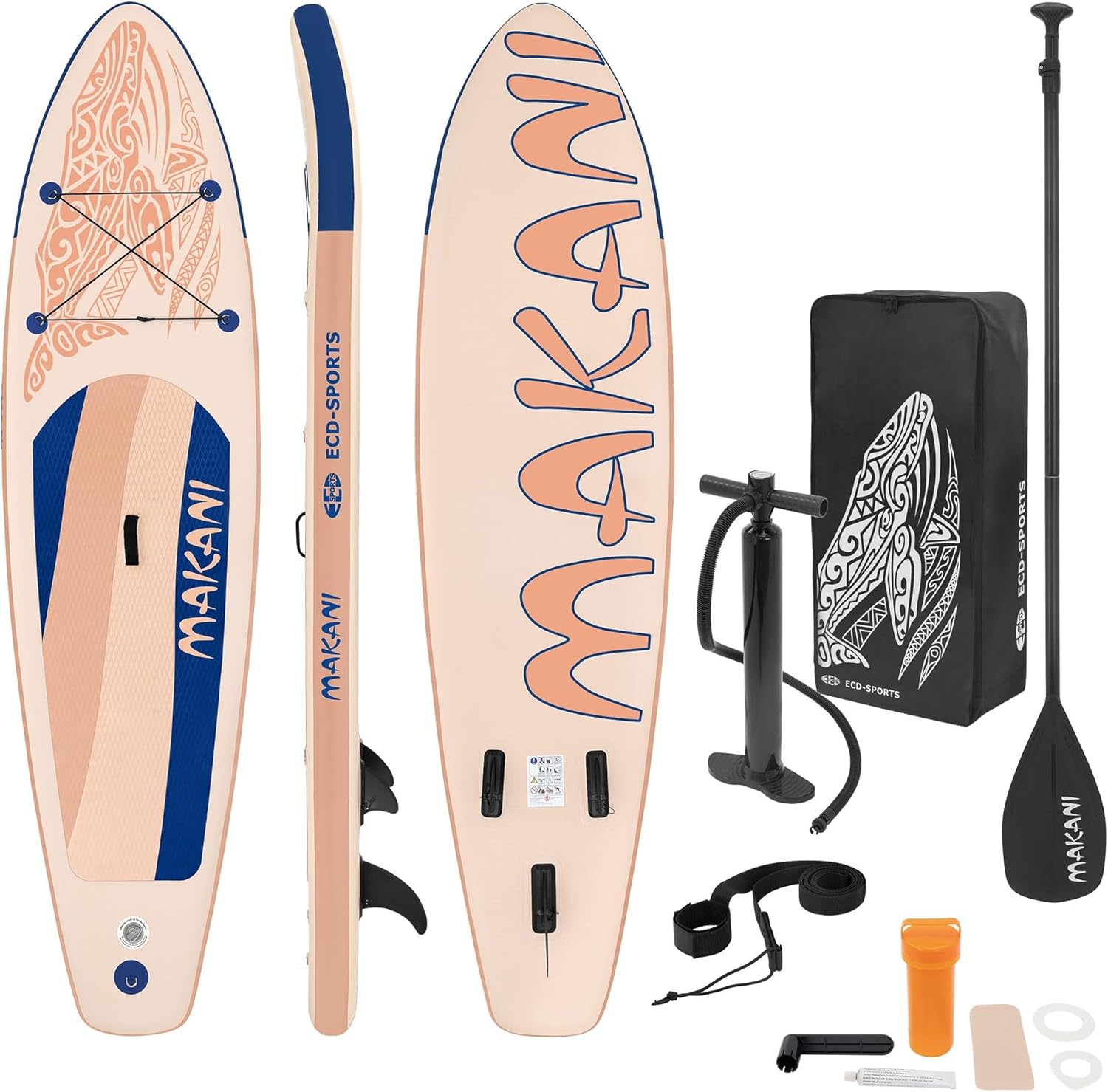 etezen Stand Up Surf Paddle Board Gonflable 305/308/320/380 cm | PVC | jusqu'à 120/150 kg | Épaisseur 10/15 cm | Planche de Surf Pagaie Sac de Transport Pompe à Air | Diverses Couleurs Modèles