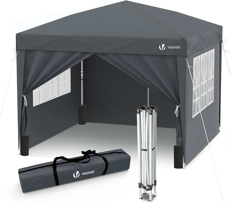 etezen - Tonnelle pliante jardin - 3x3m - 4 côtés, sacs de sable, housse