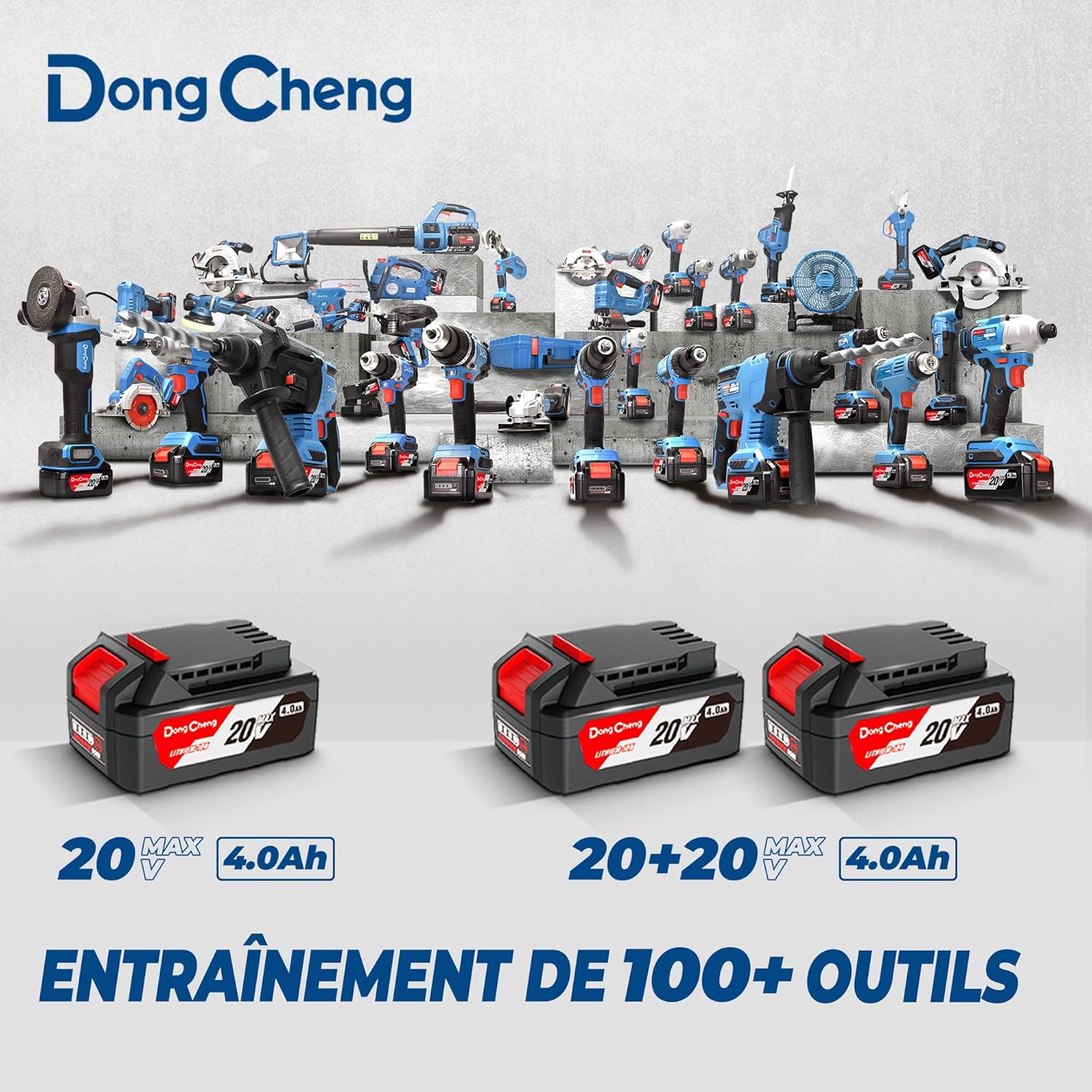etezen - Tronçonneuse sans fil 40V - 38 cm - Moteur brushless, 2 batteries 4 Ah