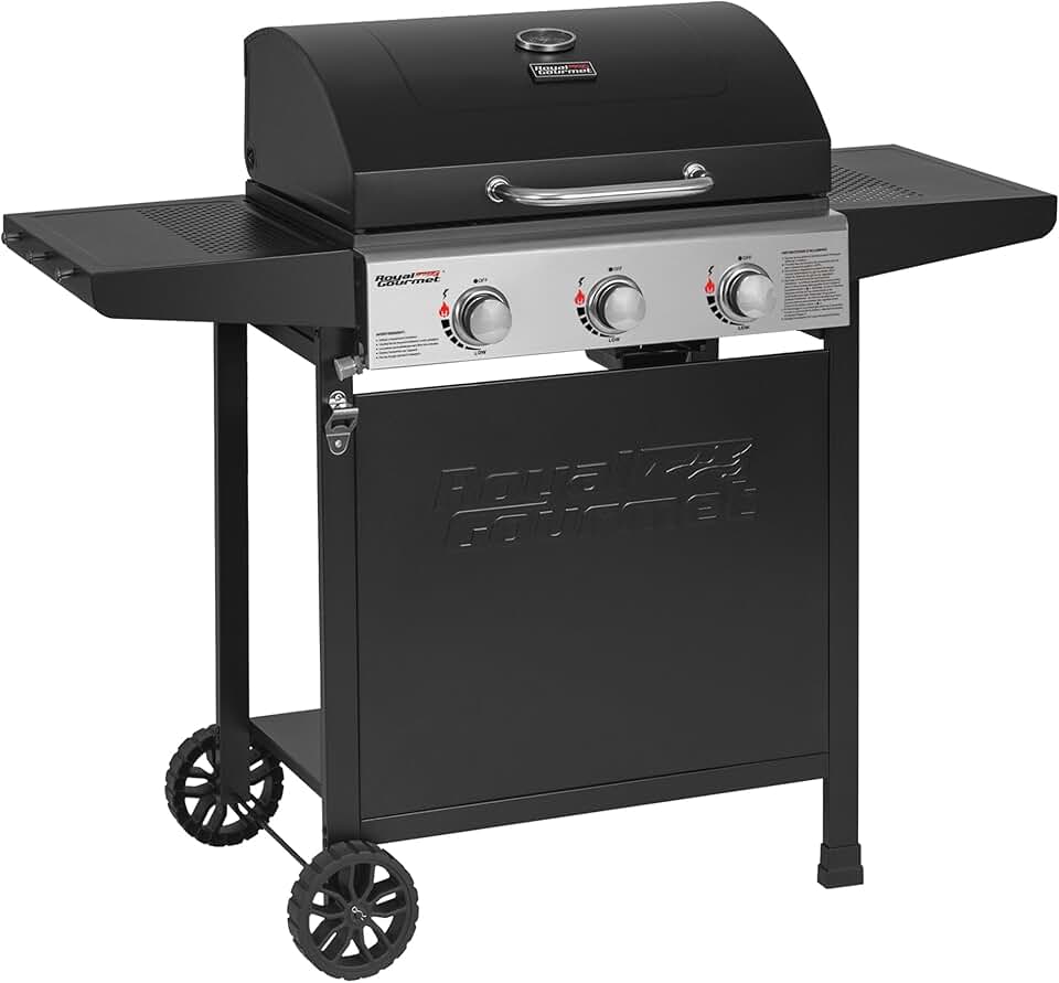 etezen – BBQ Gaz 3 brûleurs – 9kW – chariot, capot, grilles, jardin