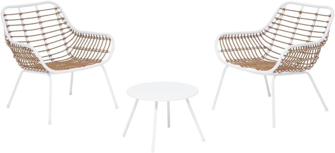 etezen - Paopao Duo - acier époxy blanc 2 places - compact et élégant