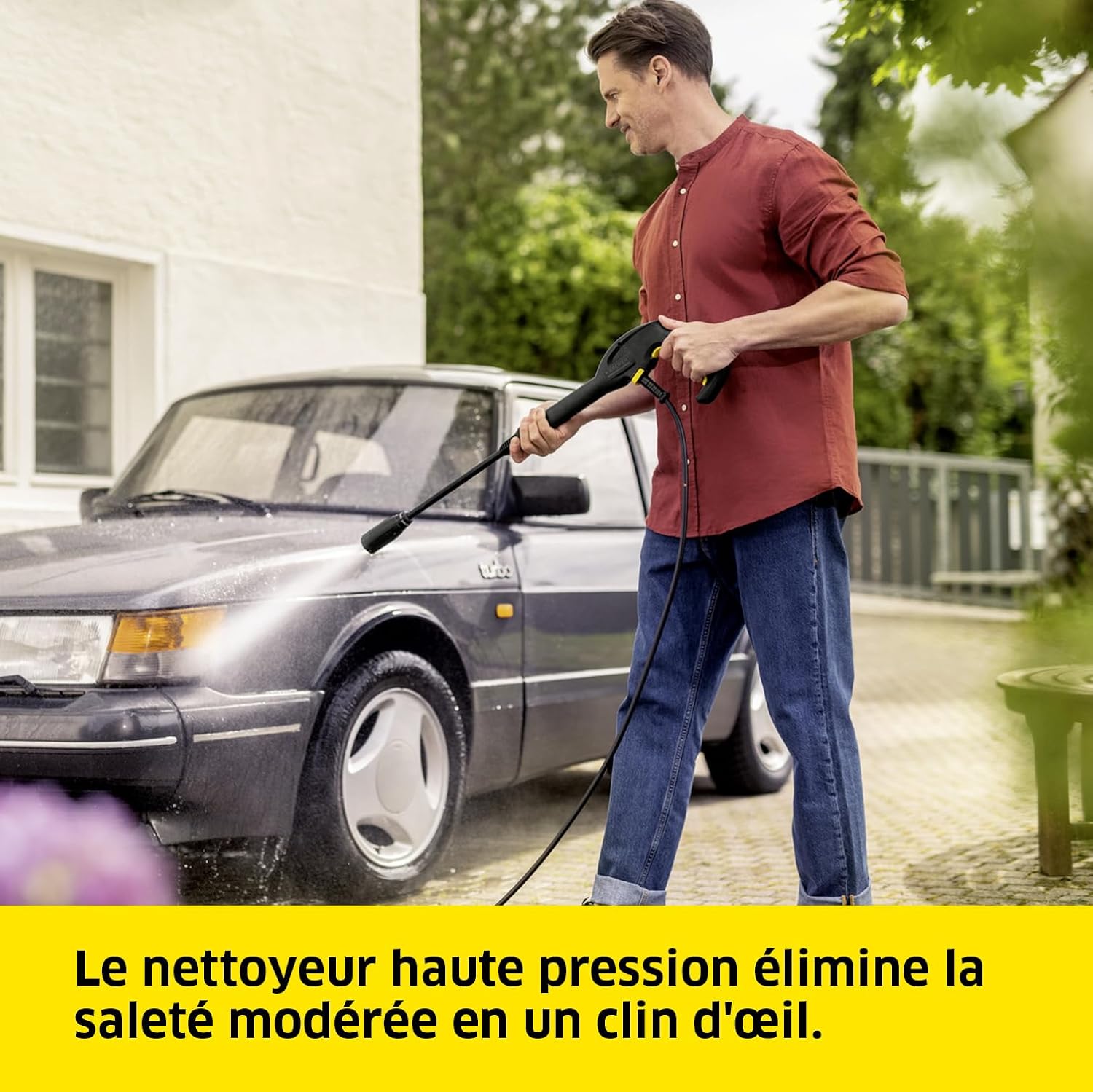 etezen Nettoyeur Haute Pression K 4 Classic Home, Pression : Max. 130 Bar, Débit : 420 l/h, Surface : 30 m²/h, Filtre à Eau, Poids : 4,6kg, Pistolet Haute Pression, Rotabuse, Lance, Home Kit