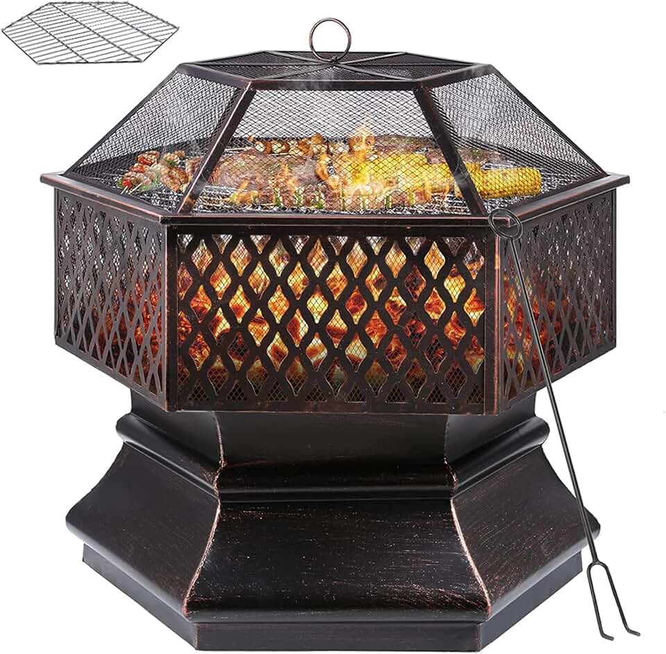 etezen - etezen de Jardin - 71x71x63 cm - grill, filet, chauffage etezen